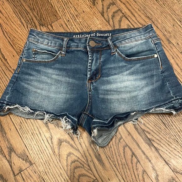 EUC! Articles of Society Frayed Edge Jean Shorts - Size 25 - Picture 1 of 6
